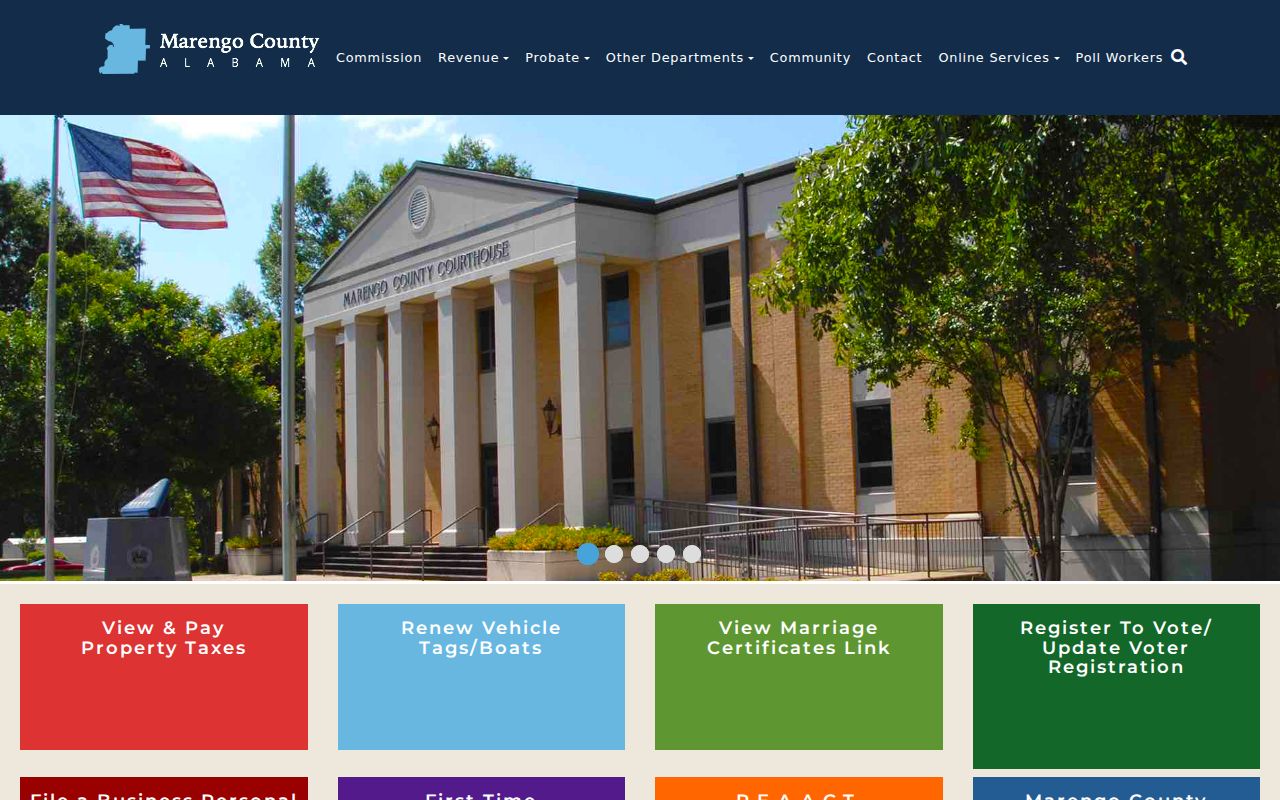 Marengo County courthouse and court docket offices