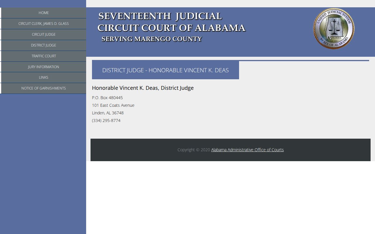 Marengo County District Court docket office
